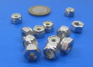 Dado di bloccaggio RH in acciaio inox 316,, 10-24 x 3/8" L x 15/64" H, 100 pezzi - Foto 1 di 17