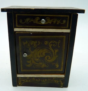 Antique Biedermeier German BOULE CABINET 1:12 Dollhouse Miniature - Picture 1 of 4