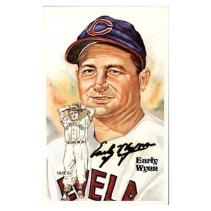 Early Wynn Cleveland Guardians Signed Perez Steele 1981 Postcard /10000 JSA COA - Picture 1 of 2