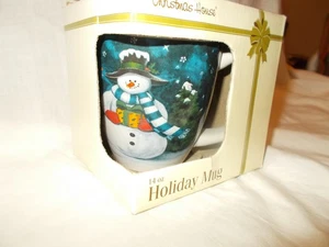 Greenbrier International Christmas House Schneemann Feiertag Tasse - Bild 1 von 5