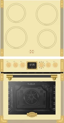 Kaiser  Art Deco EHC 6776 I ElfAD, Retro Herdset Backofen 74 l mit Induktionskoc - Bild 1 von 4