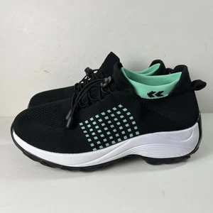 ComfortWear Ortho Stretch Cushion Shoe Women Sz 42 (Fits Like US 9)Black & green - Picture 1 of 8