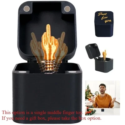 The Annoying Present with Middle Finger in A Box Gift Box with Screws Prank USA - Image 1 of 4
