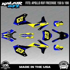 Kit de gráficos para Apollo RXF Freeride 150 190 Evader Series - Amarillo - Imagen 1 de 4