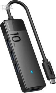 USB 3.2 Gen 2 Velocidades, Hub USB C a USB con 4 Puertos USB a, HB2025 - Imagen 1 de 12