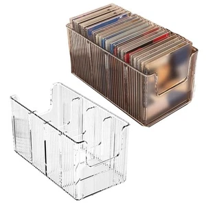 Geräumige Vinyl Schallplatten Display Boxen abnehmbare Trennwand klar DVD Halter Comics - Bild 1 von 9