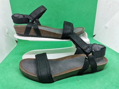 Sandalias Teva Mahonia Stitch de cuero negras para mujer talla 8 Foto 1 de 4