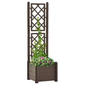 Maceta de jardín Mocha con enrejado 43x43x142 cm resistente a la intemperie PP - Imagen 1 de 5