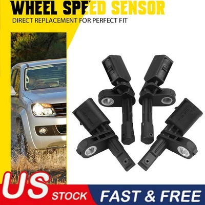 Juego de 4 sensores de velocidad de rueda ABS delanteros traseros izquierda y derecha para Audi y Volkswagen Foto 1 de 4