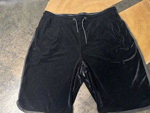 SAKS FIFTH AVENUE X ANTHONY DAVIS BLACK VELVET SHORTS MENS 2XL - Picture 1 of 7