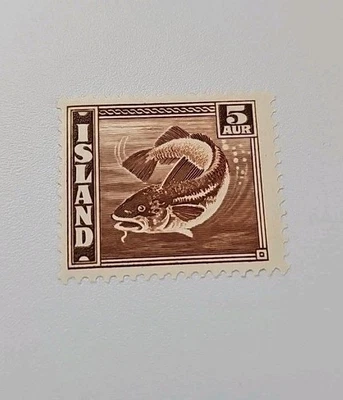 Islandia 219c SG244 MNH 1939-45 5a brn Bacalao Definitivo Foto 1 de 2