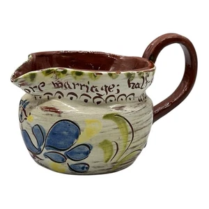 Lema De Colección Cerámica Crema Matrimonio Diciendo Artista Welden Firmado Pintado a Mano LEER - Imagen 1 de 16