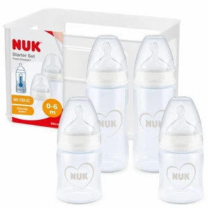 NUK First Choice+ Babyflaschen Starter Set | 0–6 Monate | 4 x Babyflasche mit Te - Bild 1 von 8