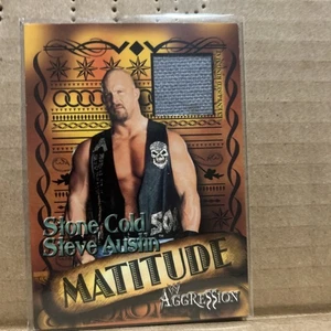 2003 FLEER WWE AGGRESSION MATITUDE THE ROCK EVENT USED RING MAT - Picture 1 of 4