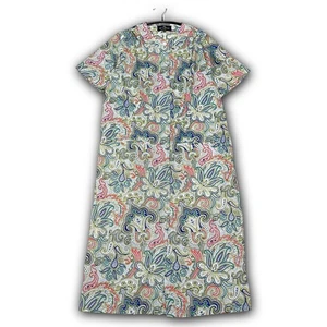 Etro Paisley Shirt Dress Multicolor Short Sleeve Size 44 Pocketed F/S - Imagen 1 de 6