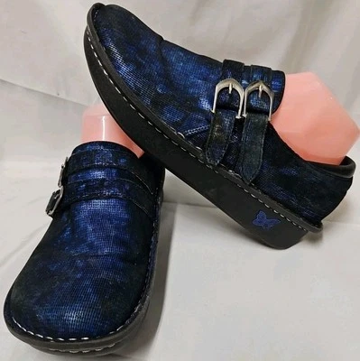 Zapatos sin cordones Alegria Alli Blue Twist ALL-741 de cuero talla 40 para mujer 9,5-10 usados en excelente estado  Foto 1 de 4