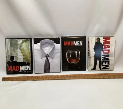 Mad Men MADMEN DVD Season 1 2 3 4 Box Sets 4 Discs In Each VGUC ** - Image 1 of 4
