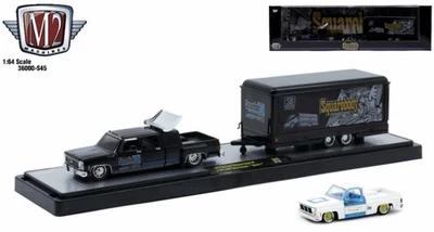 M2 MACHINES ‘73 CHEVY CHEYENNE 30 DUALLY & ‘73 GMC SIERRA SQUAREBODY SYNDICATE - Image 1 of 2