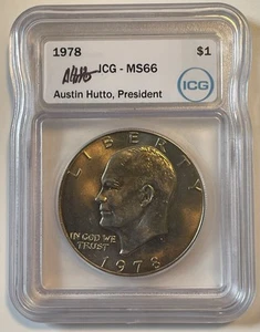 1978 Eisenhower Dollar MS66 ICG - Picture 1 of 2