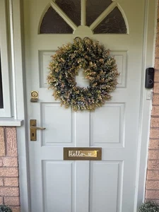 Faux Eucalyptus Autumn Fall Wreath 50cm Door Home Decor Artificial - Picture 1 of 5