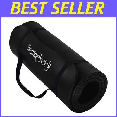 Extra Thick Non Slip Yoga Mat - Black - Image 1 of 4