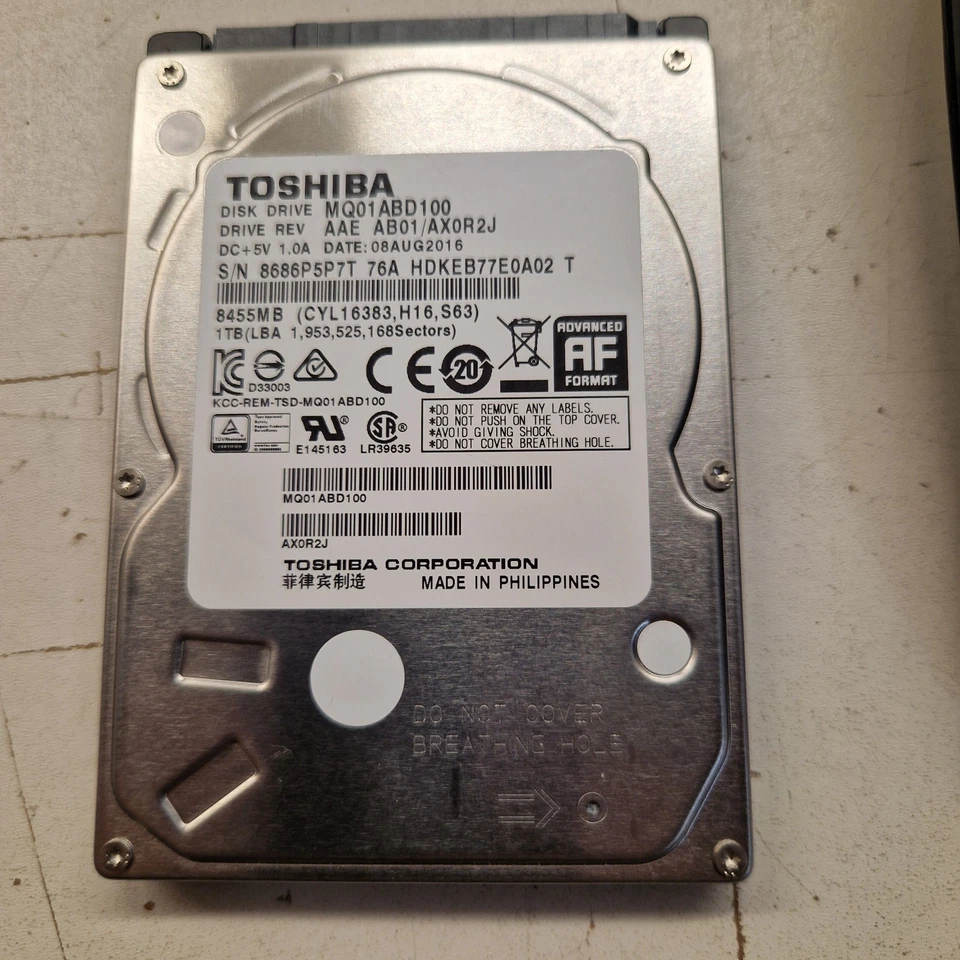 HDD disque dur TOSHIBA 1TB MQ01ABD100 - Photo 1/1