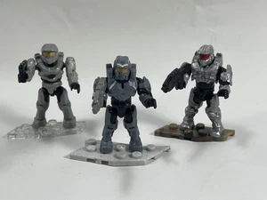 MINIFIGURA HALO MEGA BLOKS CONSTRUX UNSC SPARTAN FRED-104 CND02 + 2 Figuras de Plata - Imagen 1 de 14