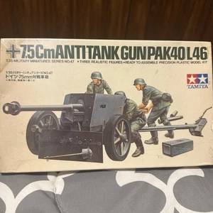 Tamiya Army 7.5cm Anti-tank Gun PAK40/L46 - 1:35 - mm147-300 Sealed Plastic - Picture 1 of 13