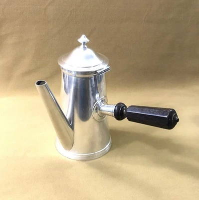 verseuse / chocolatière / cafetière BOULENGER métal argenté Manche latéral bois - Photo 1/4