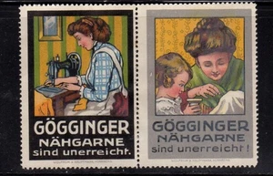 German Advertising Stamps - Gögginger Brand Sewing Threads are Unequalled - Picture 1 of 1
