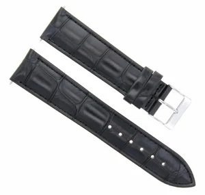20MM GENUINE LEATHER WATCH BAND STRAP FOR MENS MOVADO WATCH BRACELET BLACK - Picture 1 of 5
