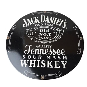 Vintage Jack Daniels Schild - Whiskey Getränk Schnaps Bar Höhle Porzellan Gasschild - Bild 1 von 14