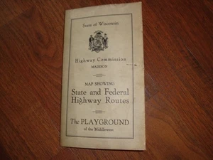 1931 Wisconsin Highway Map & Scenic Sites, "The Playground of the Middlewest" - Picture 1 of 8