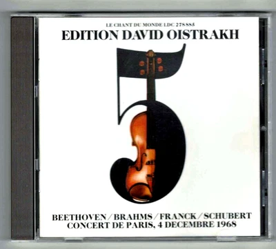 Edition DAVID OISTRAKH 5 Concert De Paris 4 Decembre 1968 Le Chant du Monde RARE Foto 1 de 3
