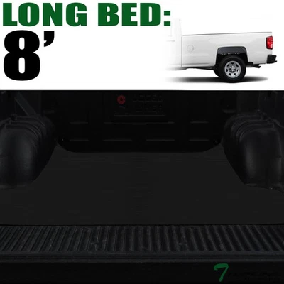 Topline For 2007-2018 Silverado/Sierra 8' Long Cab Rubber Truck Bed Mat Liner v2 Foto 1 de 4