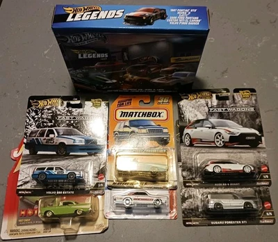Juego de caja Hot Wheels Legends 2025 + lote de vagones rápidos + caja de cerillas + Johnny Lightning  Foto 1 de 4