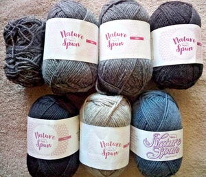 Brown Sheep Nature Spun SPORT Weight Wool Yarn Grays/Black/Blue Partial+Full - Picture 1 of 7