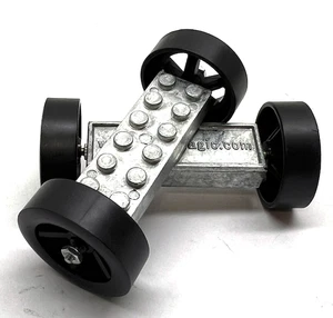 Mini Brick 2X6 Axle & Wheels Kit Zinc Brick Weights 3.6 oz - Picture 1 of 1