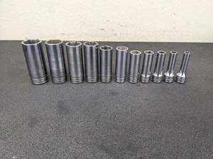 #bm403 Snap on Tools 211SFSY 3/8" Drive Deep Chrome Socket Set Socket Set - Picture 1 of 24