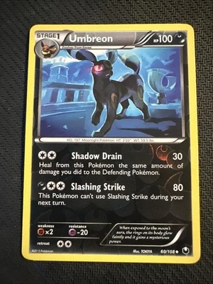 Umbreon Dark Explorers 60/108 Reverse Holo Pokemon TCG NM/LP - Image 1 of 4