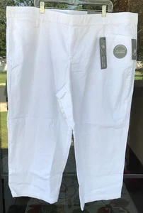 Pantalones Capri JM Collection Talla 24W Blanco Sin Hueco Cintura Abdomen Adelgazante Nuevos F7 - Imagen 1 de 7