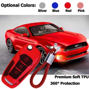 3 Button Flip Key Fob Holder for Ford 2018 F150 F250 Focus 3 Escort S-MAX Fusion - Picture 1 of 16