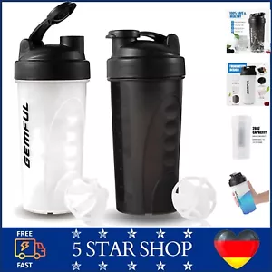 2er Pack Shaker Proteinshake 750ml mit Kugel für Sport & Fitness - Bild 1 von 8