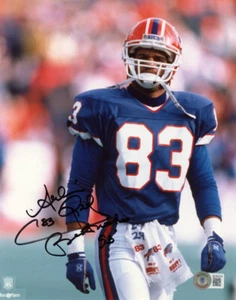 ANDRE REED SIGNED AUTOGRAPHED 8x10 PHOTO BUFFALO BILLS LEGEND BECKETT BAS - Picture 1 of 2