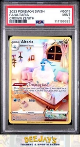 Pokemon 2023 Scudo Spada Corona Zenith #GG19 Full Art Altaria PSA 9 - Foto 1 di 2