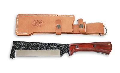 Cuchillo fijo de madera Kanetsune KB-165 Reazen Tou 6" marca de martillo grabado al ácido AUS-8 Foto 1 de 4