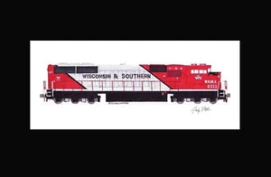 Wisconsin & Southern SD60M #6023 11"x17" Matted Print by Andy Fletcher signed - Picture 1 of 1