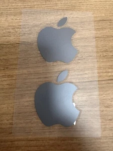 Apple Stickers (2 per sheet) - Genuine - Space Grey - Sheet Size 7.7cm X 12.5cm - Picture 1 of 1