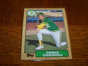 ATHLETICS A'S CHRIS CODIROLI 1987 TOPPS #217