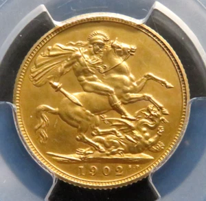 Great Britain. 1902 Edward VII Sovereign.. Matte Proof - PCGS PR62 - Imagen 1 de 5